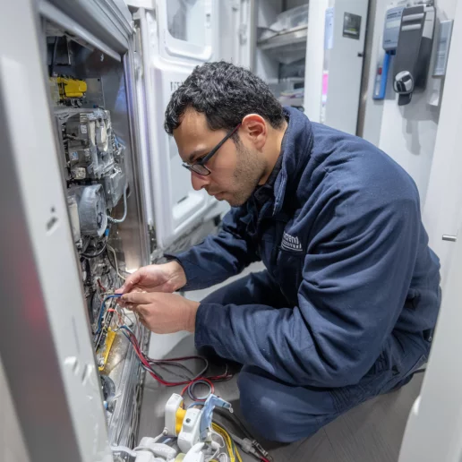 An image showing a technician promptly repairing an appliance, showcasing efficiency and expertise.